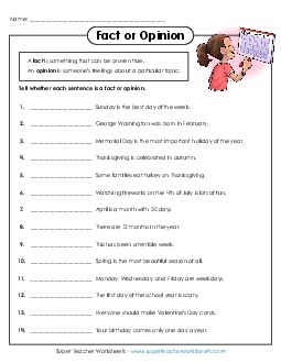 Fact or Opinion Free Cause Effect Fact Opinion Worksheet