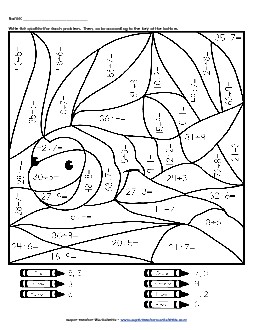 Division Mystery Picture: Fish Worksheet