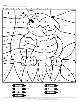 Division Mystery Picture: Parrot Free Worksheet