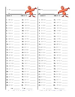 Division Timed Quiz 0 - 2 Worksheet