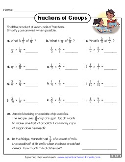 Multiplying Fractions Free Worksheet