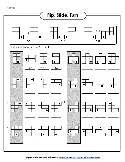 Flips, Slides, Turns - 3 Geometry Worksheet