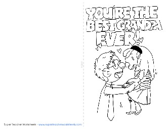 Card: Best Grandpa Fathers Day Worksheet