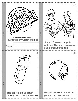 Mini-Book: Fire Prevention Worksheet