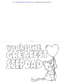 Card: Greatest Stepdad Fathers Day Worksheet