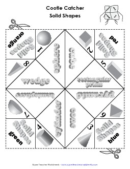 Solid Shapes Geometry Worksheet