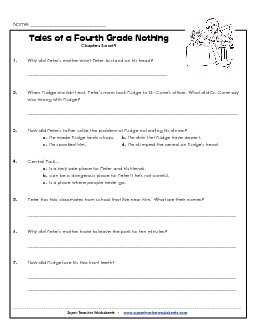 Questions for Chapters 3 & 4 Worksheet