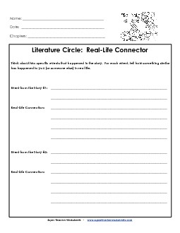 Lit Circles: Real-Life Connector Books Worksheet