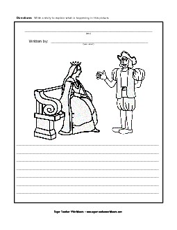 Queen Isabella Story Holiday Worksheet