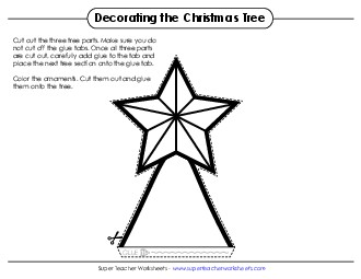 Christmas Tree Cut-Out Worksheet