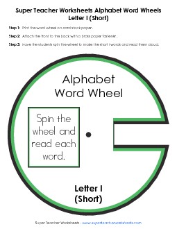 Short I -  Word Wheel Word Wheels Worksheet