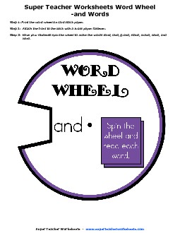 -and Word Wheel Phonics Worksheet