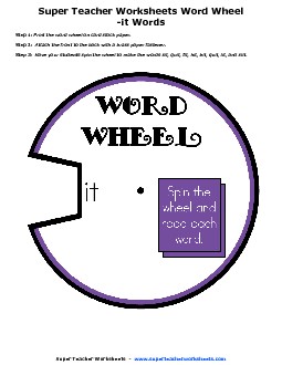 -it Word Wheel Phonics Worksheet