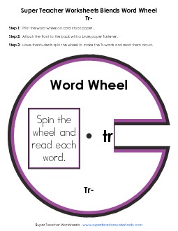 Tr -  Word Wheel Word Wheels Worksheet