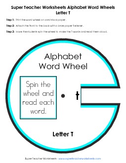 T -  Word Wheel Word Wheels Worksheet