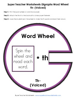 Voiced Th -  Word Wheel Word Wheels Worksheet