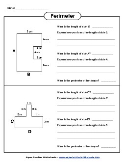 Perimeter Shapes Geometry Worksheet