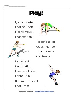 Play Free Reading Comprehension Worksheet