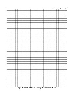 Quarter Inch Graph Paper  Worksheet