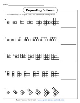 Picture Patterns (Advanced) Worksheet