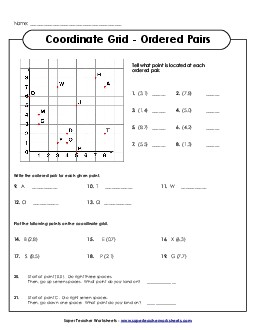 Ordered Pairs 2 Geometry Worksheet