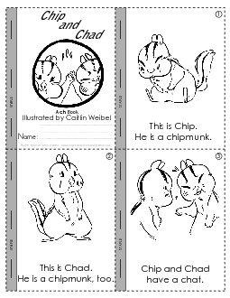 Chip and Chad (ch sound) Minibooks Worksheet