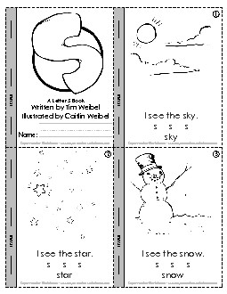 Letter S Mini-Book Minibooks Worksheet