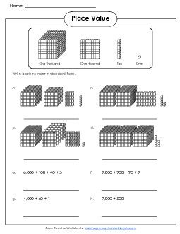 Place Value Classroom Material