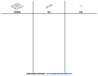 Place Value Mat (3-Digit) Worksheet