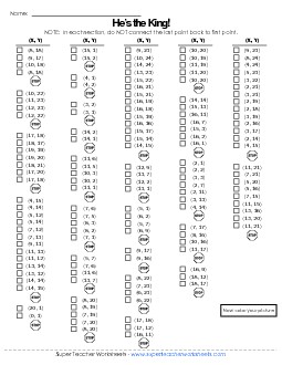 Mystery Graph - Lion Mystery Graph Picture Worksheet