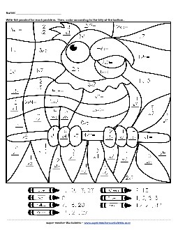 Mystery Picture: Parrot (0-6) Multiplication Worksheet