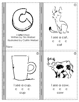 Letter C Mini-Book Free Minibooks Worksheet