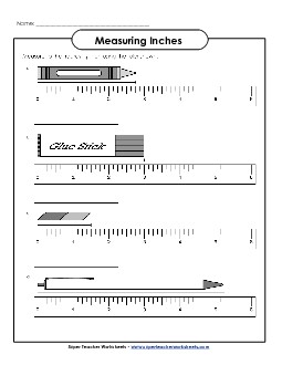 Measuring - Nearest Quarter Inch #2 Measurement Worksheet