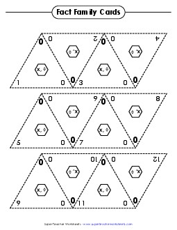 Fact Family Flashcards Free Multiplication Worksheet