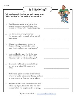 Is It Bullying? Worksheet