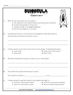 Questions for Chapters 3 & 4 Books Worksheet