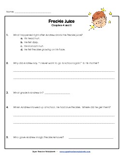 Questions (Chapters 4-5) Books Worksheet