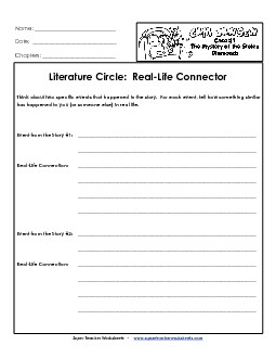 Lit. Circles: Real Life Connector Books Worksheet