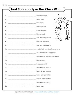 Classroom Friends Game Free Backtoschool Worksheet