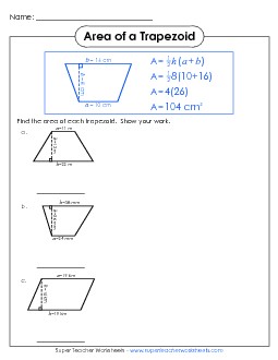 Area of a Parallelogram (Intermediate) Worksheet