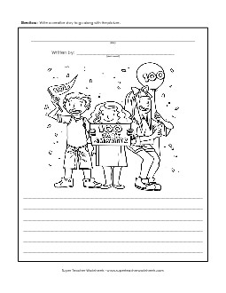 Hundred Days - Story Picture 100th Day Worksheet