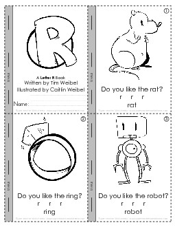 Letter R Mini-Book Minibooks Worksheet