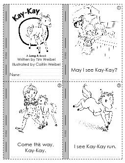 Long A Mini-Book : Kay-Kay Free Minibooks Worksheet