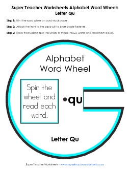 Q -  Word Wheel Word Wheels Worksheet