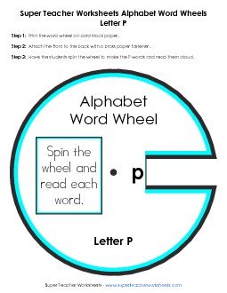 P -  Word Wheel Word Wheels Worksheet