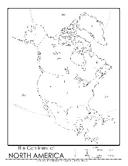 North America - Numbers Maps Worksheet