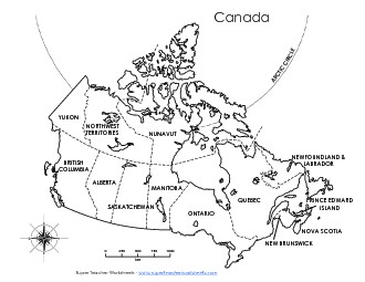 Canada - Provinces Free Worksheet