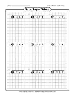 Graph Paper Division 4 Worksheet