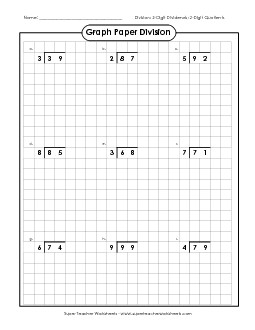 Graph Paper Division Worksheet