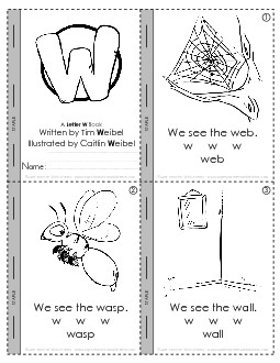 Letter W Mini-Book Free Minibooks Worksheet